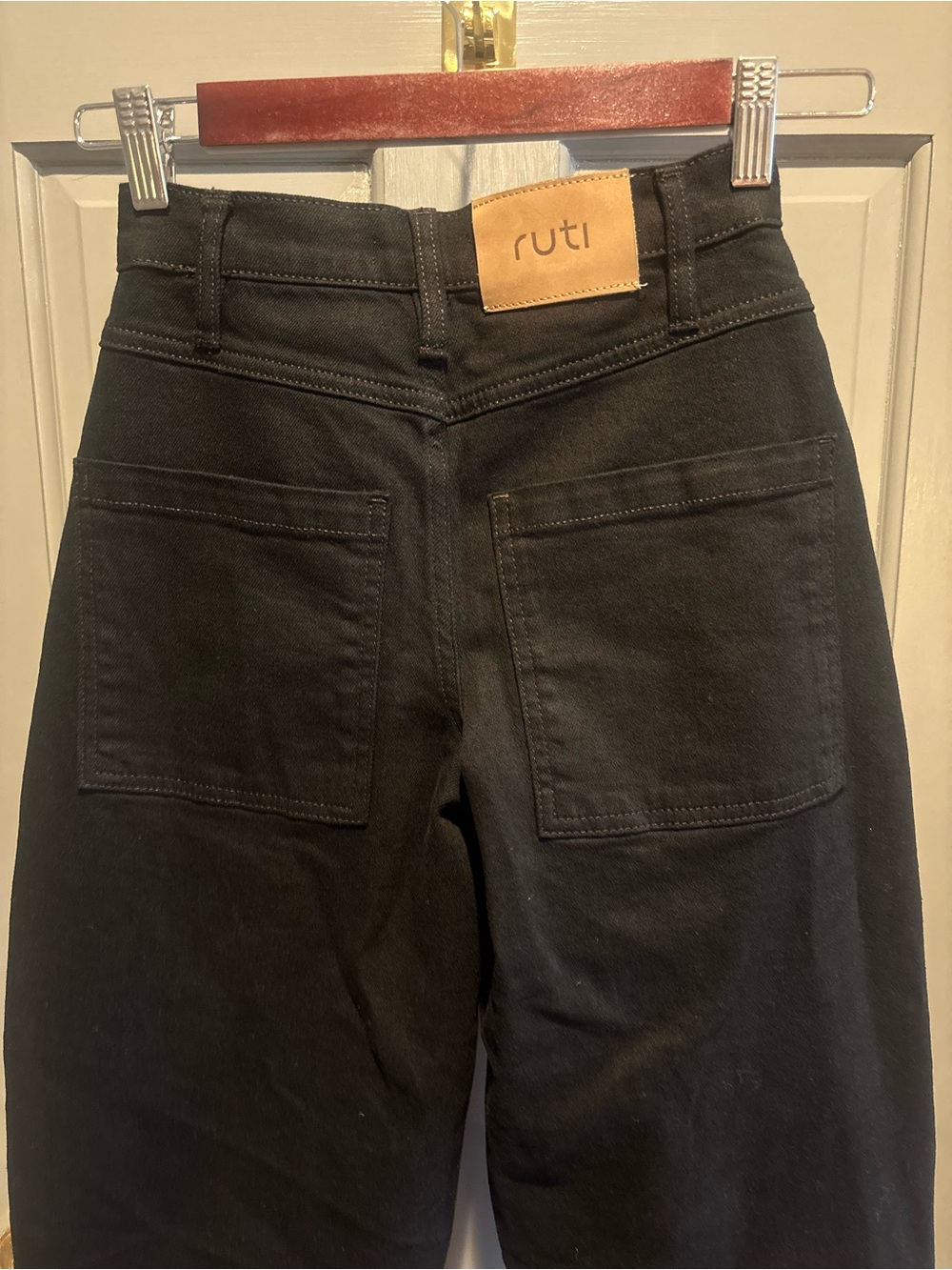 Ruti Black High-Rise Wide Leg Jeans